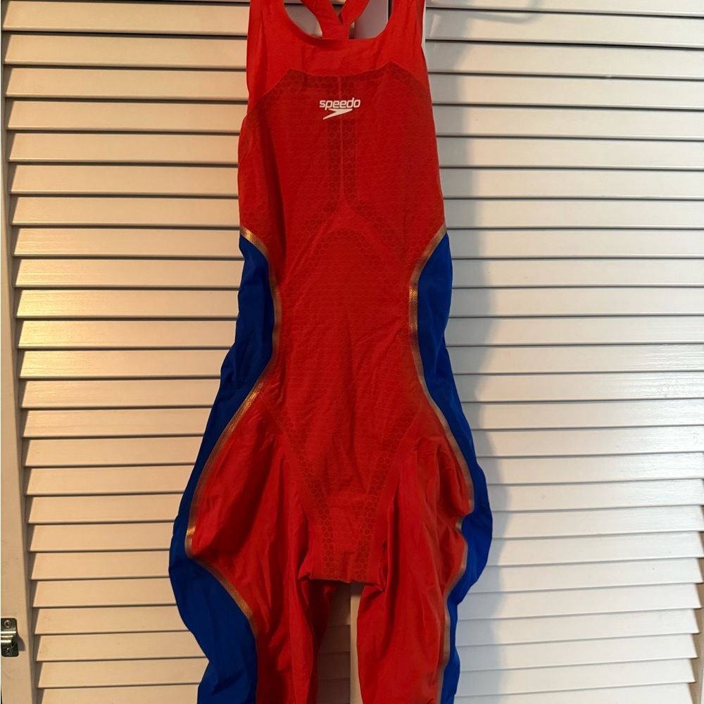 Speedo Red and Blue Swimsuit $175